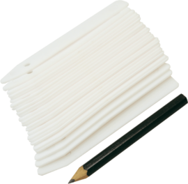 Etykiety plastikowe z ołówkiem