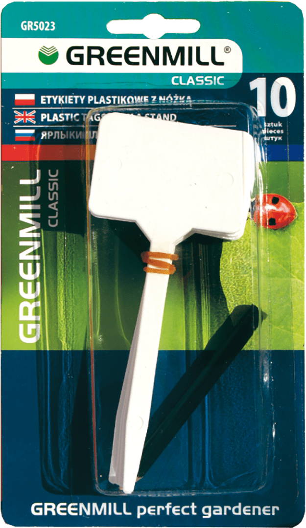 Plastic tags with a pencil