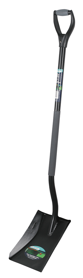 Rectangular shovel with metal shaft