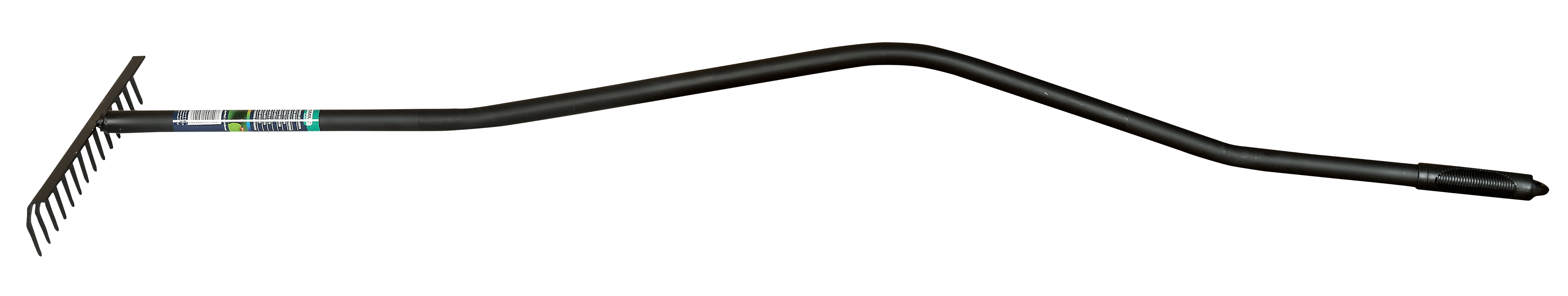 16-tooth rake with an ergonomic metal handle