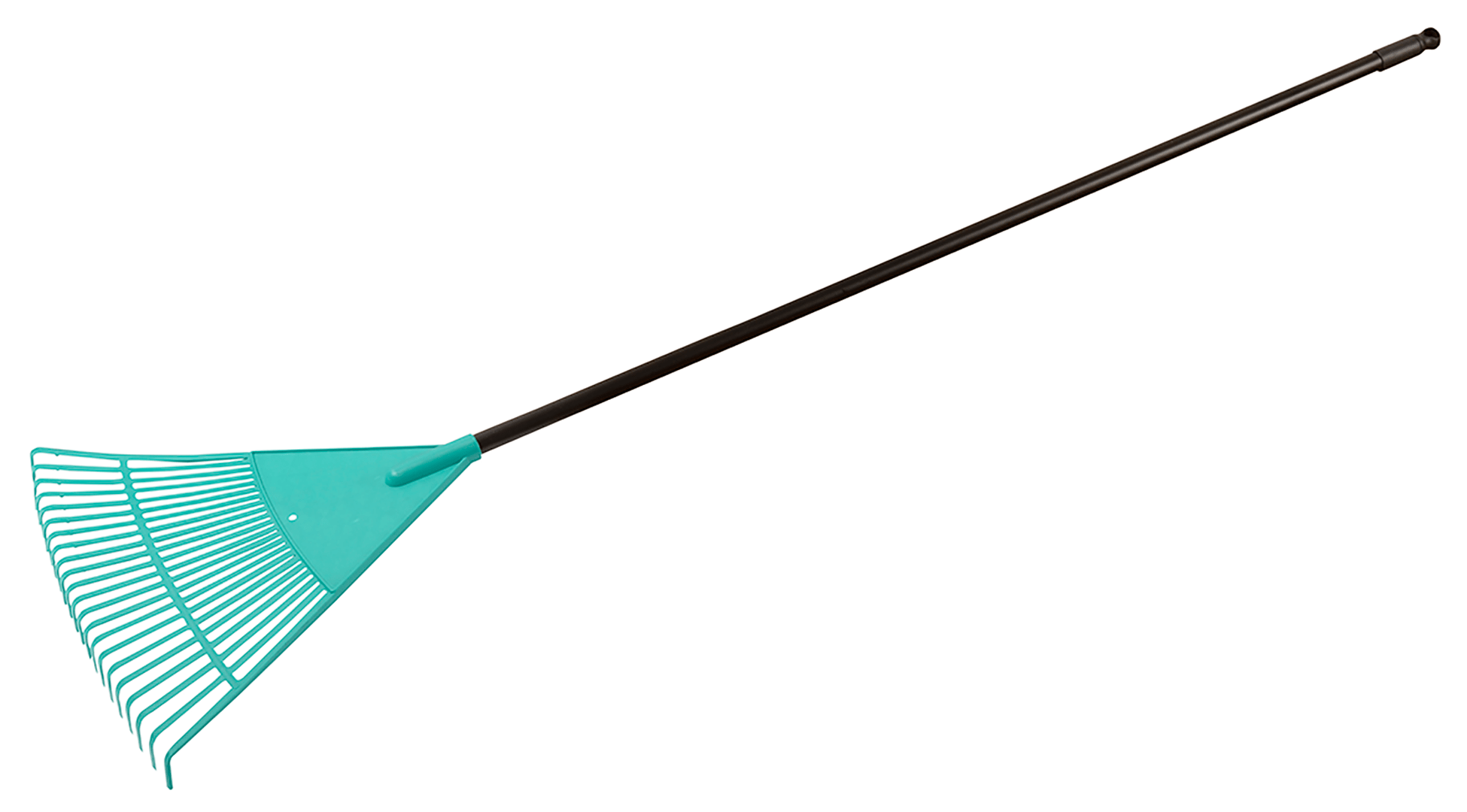 Plastic leaf-rake 22-tooth with metal handle