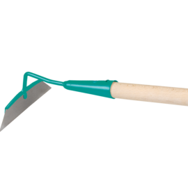 Hoe with blade of stainless steel and with a handle